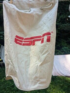 ESPN VTG Natural Canvas Shoulder Bag W/Rope Drawstring Cord